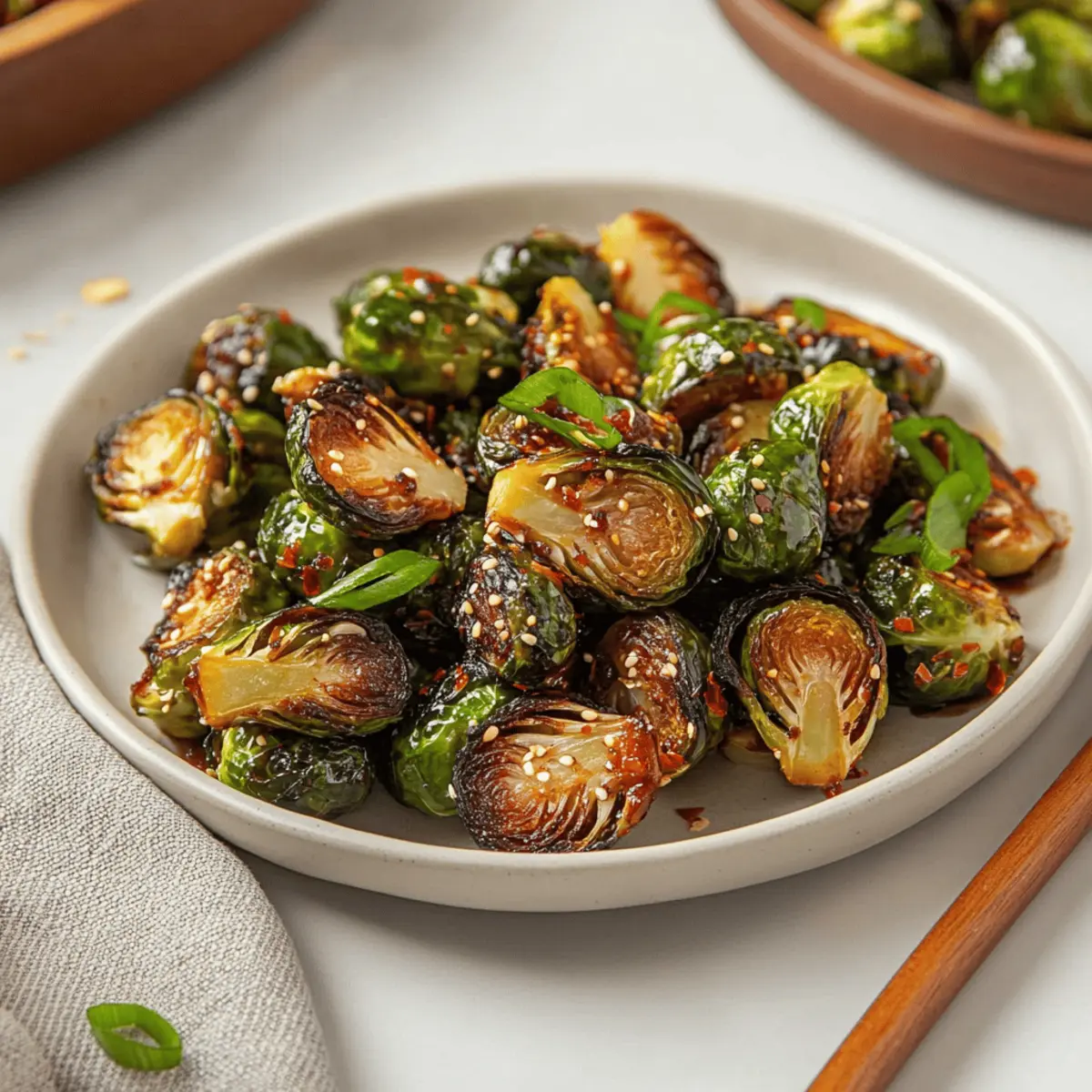 Delicious Gochujang Brussels Sprouts Recipe with Maple Glaze