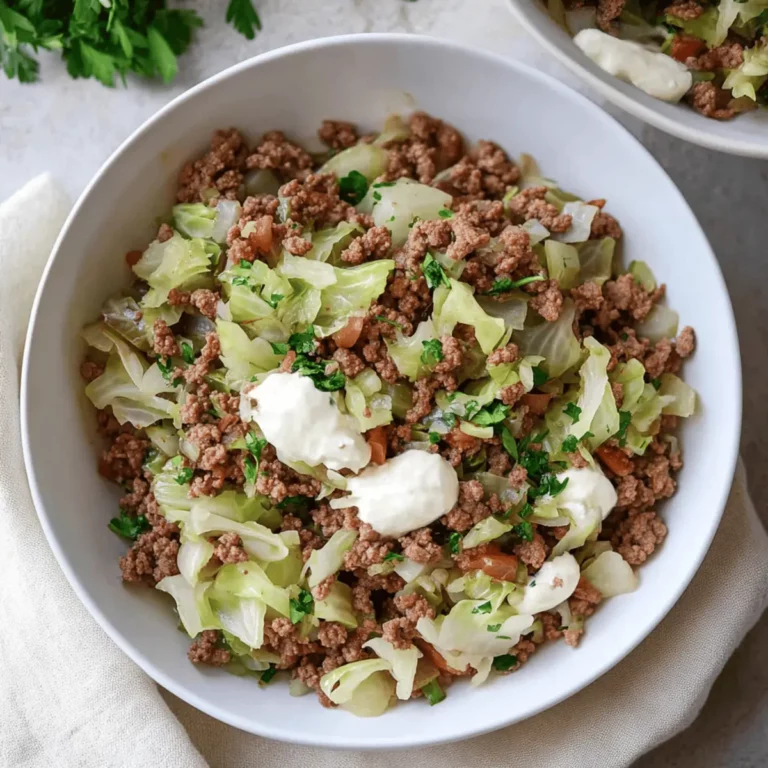 Ground Beef and Chopped Cabbage