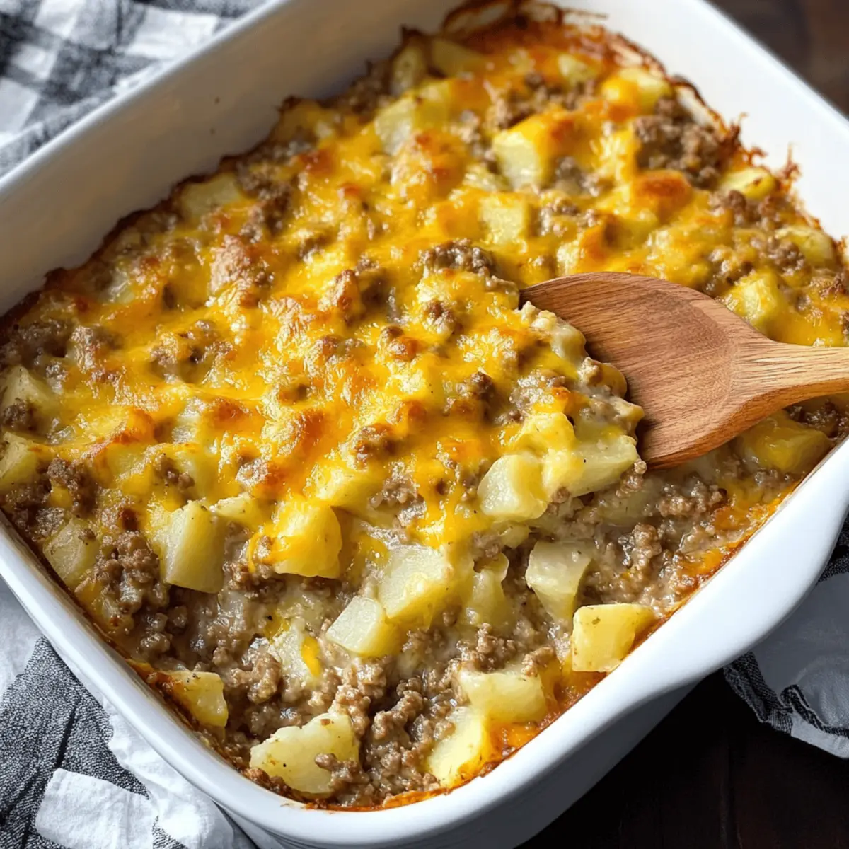 Cheesy Ground Beef & Potato Casserole: Quick Comfort Food Delight