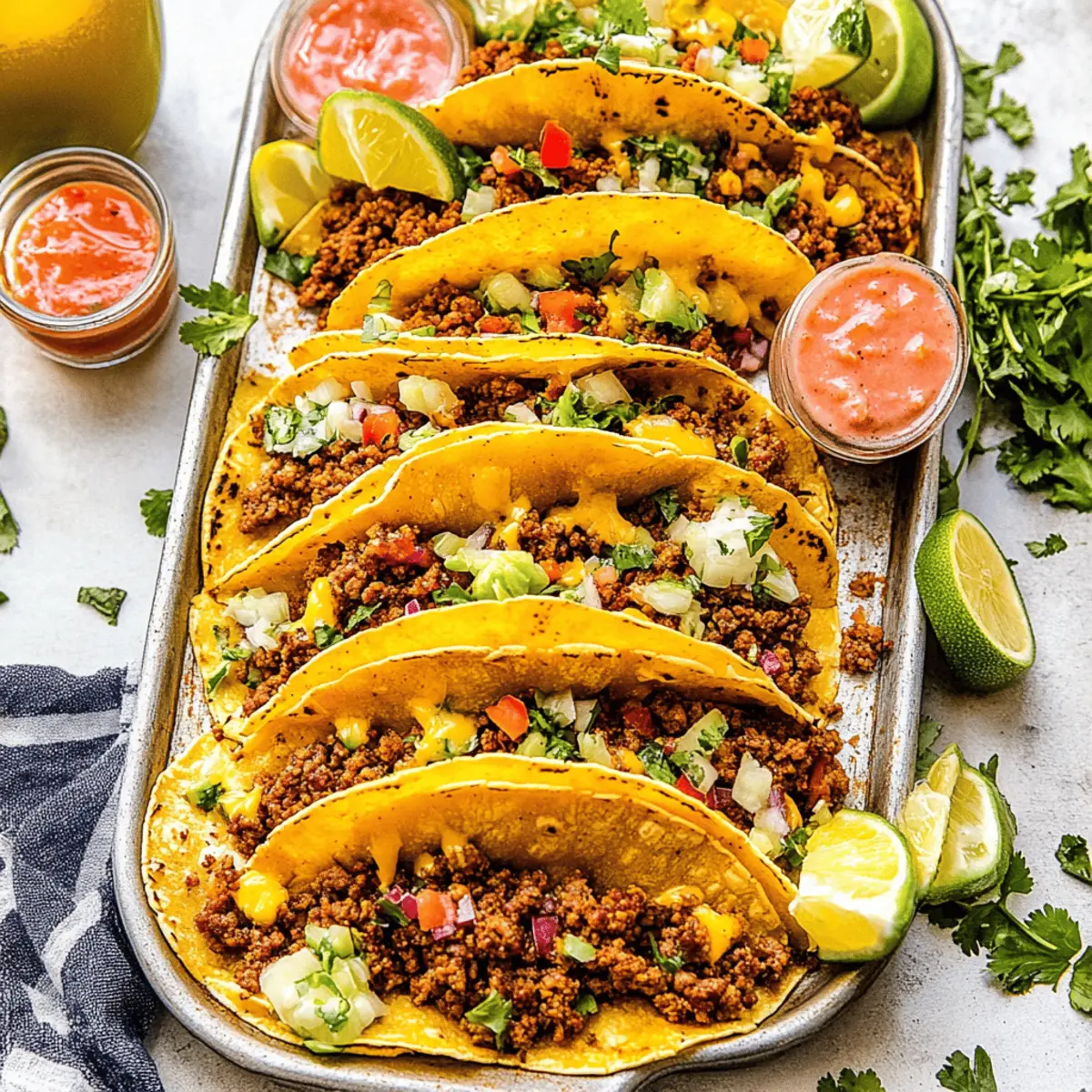 Crispy Baked Ground Beef Tacos Recipe with Chipotle Crema