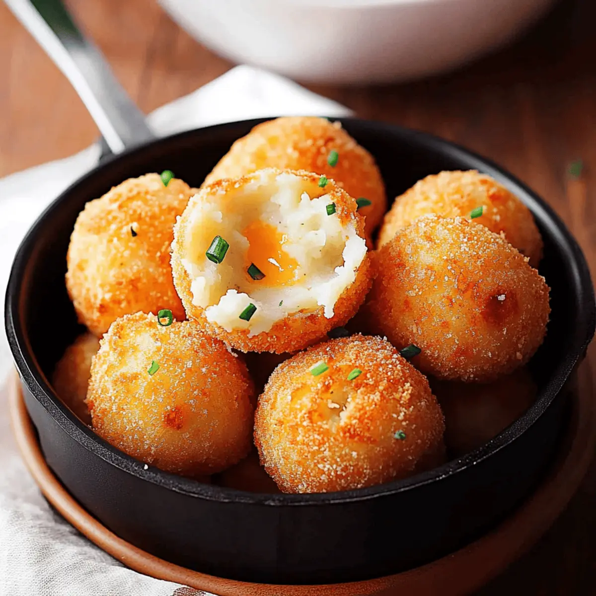 Air Fryer Cheesy Mashed Potato Balls