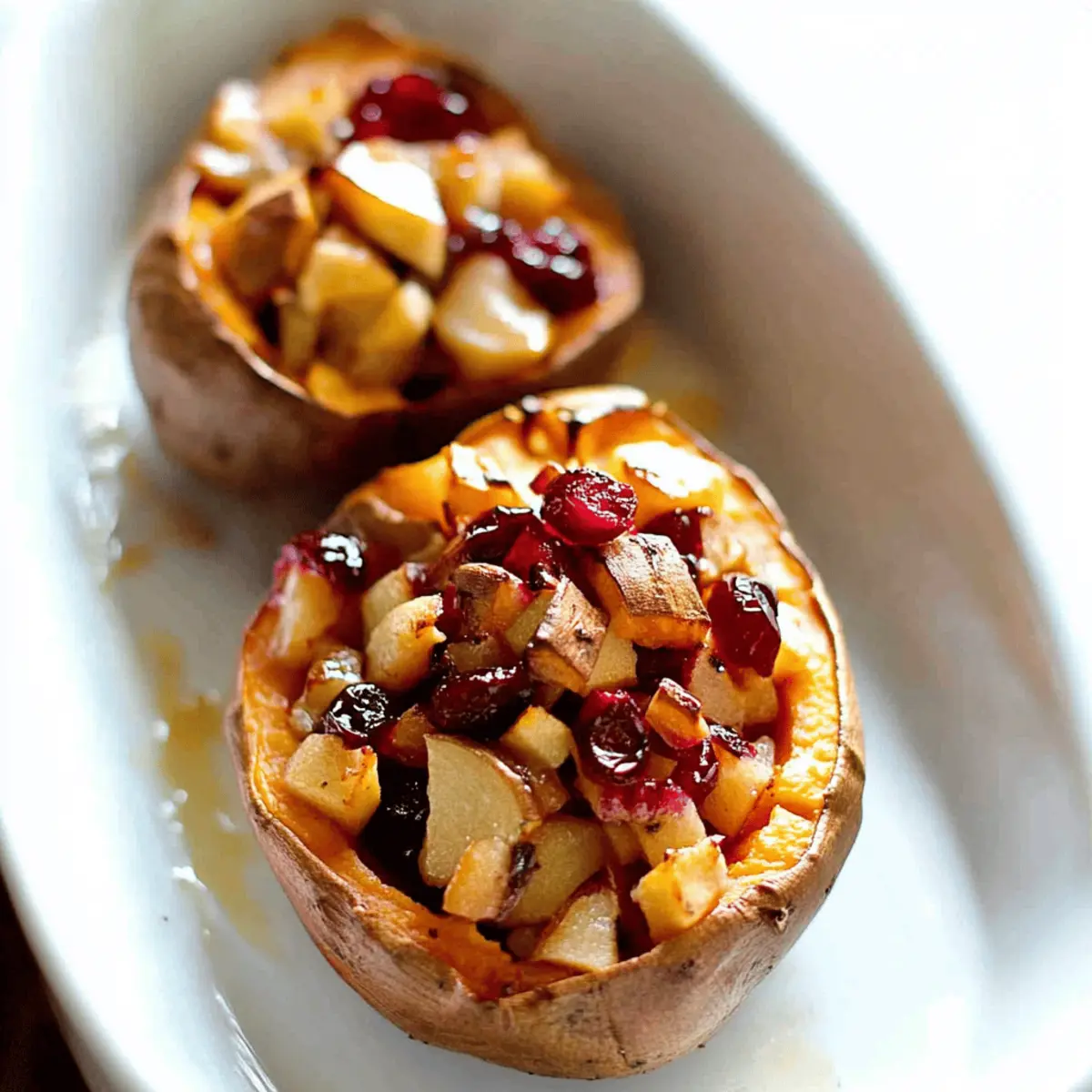 Irresistible Cranberry Apple Twice-Baked Sweet Potatoes Recipe