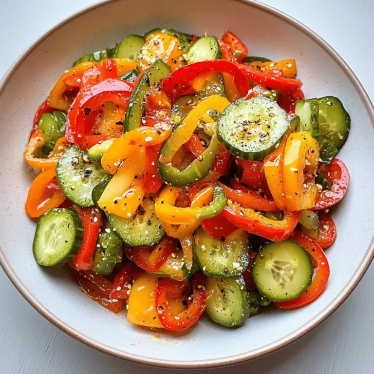 Cucumber Sweet Pepper Salad !