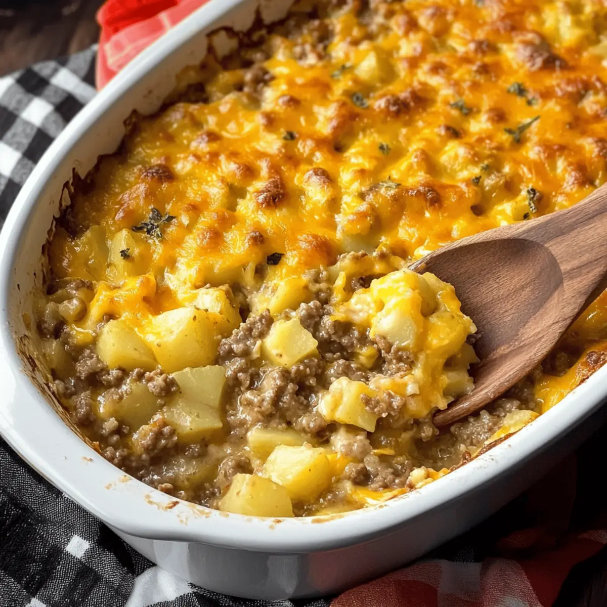Cheesy Ground Beef & Potato Casserole: Quick Comfort Food Delight