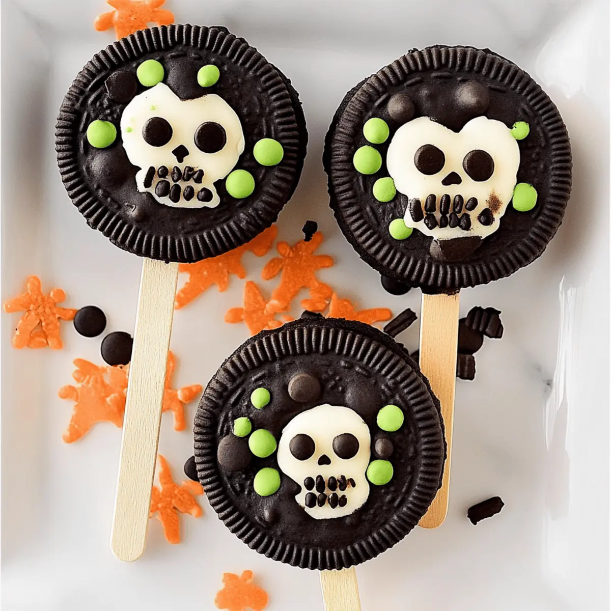 Spooky Skeleton Oreos Halloween Dessert: Fun Oreo Pops Recipe