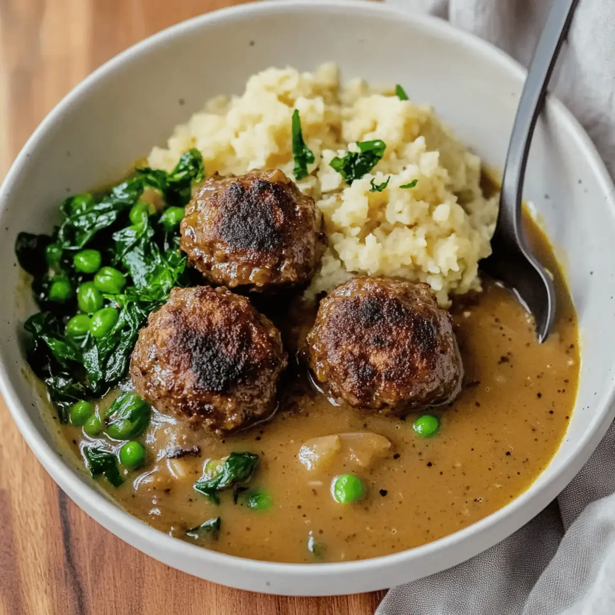 Delicious Meatballs and Gravy Recipe with Creamy Mashed Potatoes