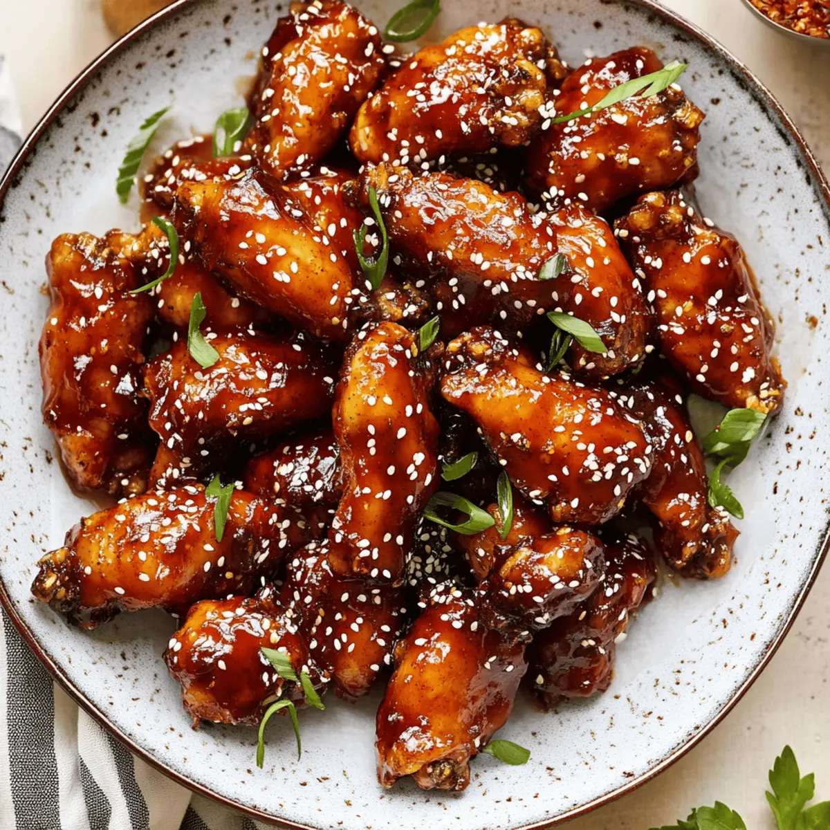 Sticky Honey Gochujang Chicken Wings Recipe for Crispy Delight