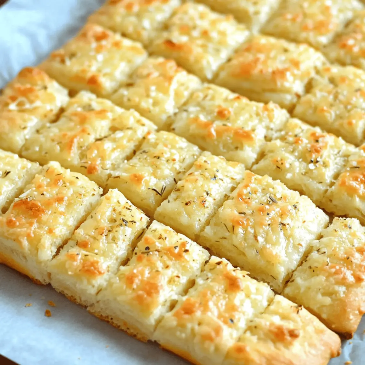 Cheesy Garlic Breadsticks