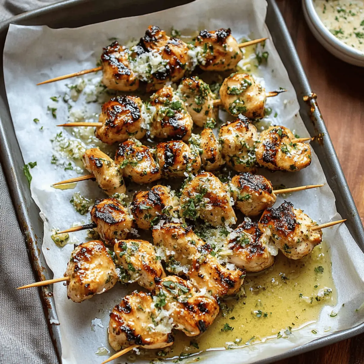 Grilled Ranch Garlic Parmesan Chicken Skewers for Easy Dinners