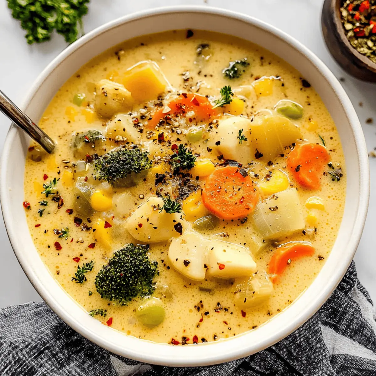 Delicious One-Pot Creamy Vegetable Soup Ready in 35 Minutes