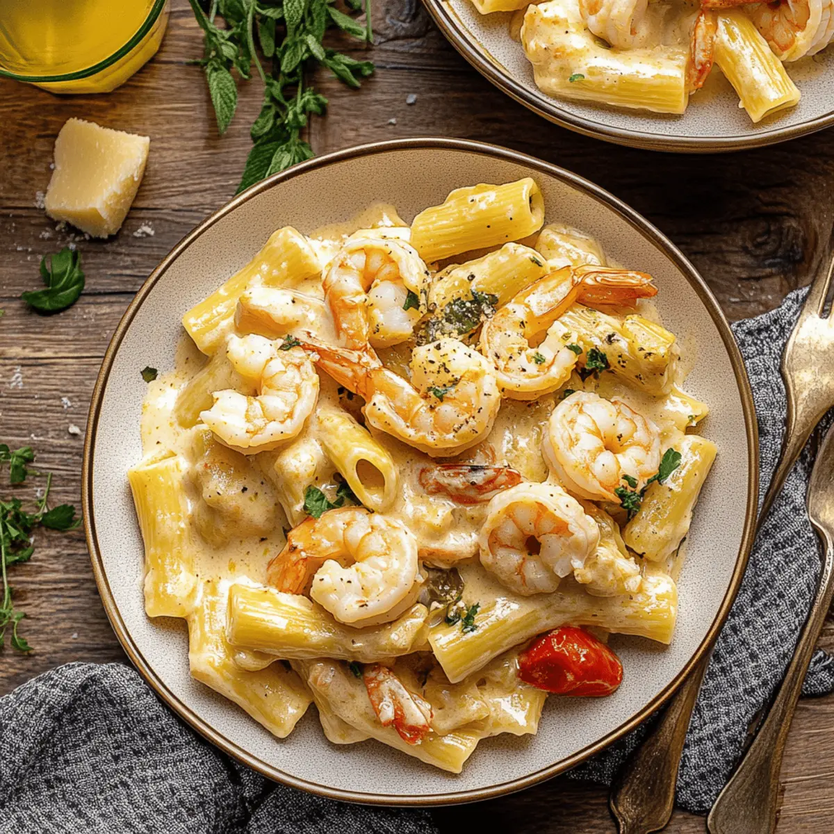 Creamy Jamaican Shrimp Rasta Pasta