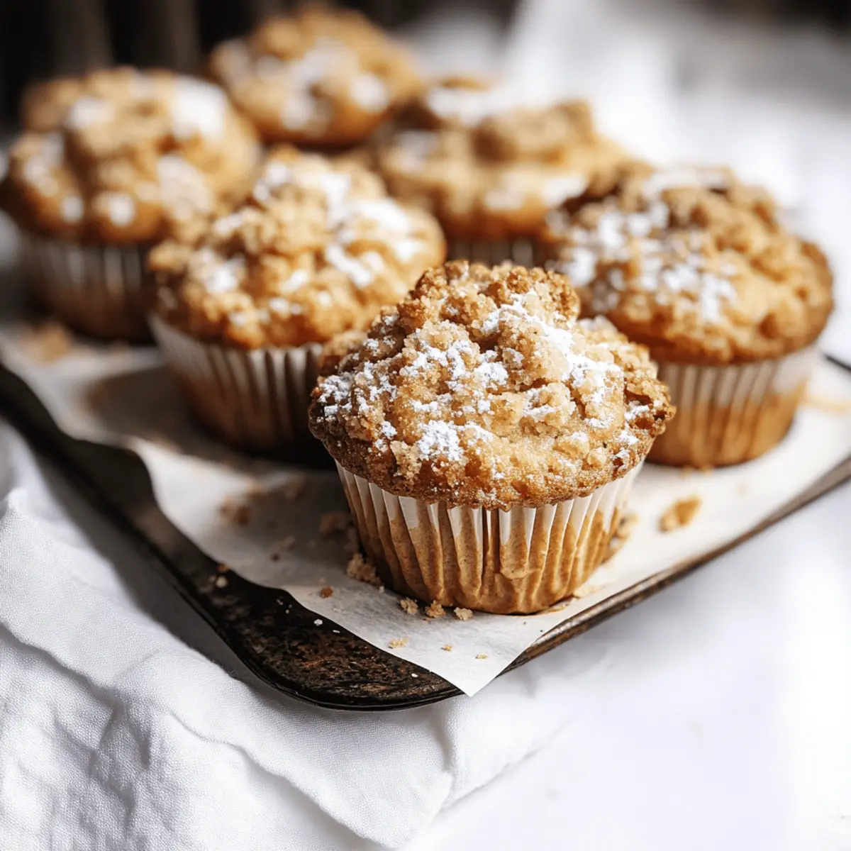 Delicious Coffee Cake Muffins with Crumb Topping and Glaze