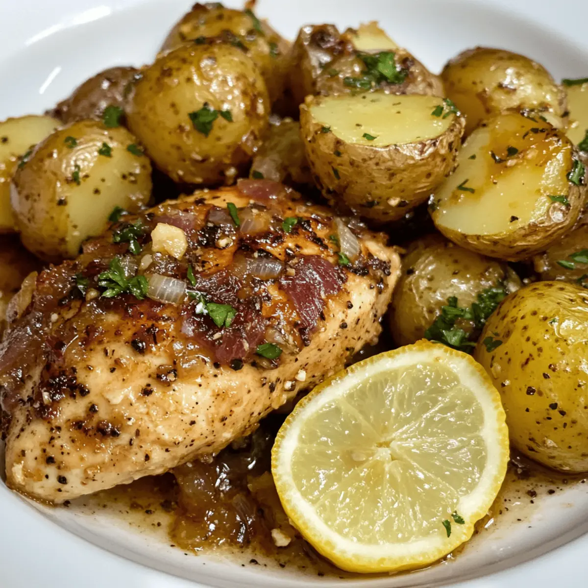 Crockpot Lemon Chicken & Potatoes