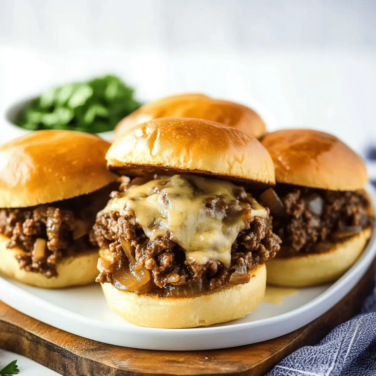 Comforting French Onion Beef Sloppy Joes with Melted Cheese Recipe