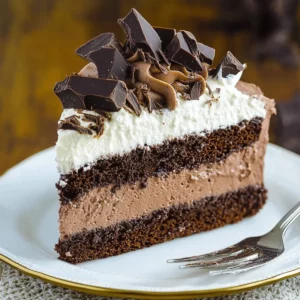 Decadent Triple-Layer Chocolate Mousse Cake