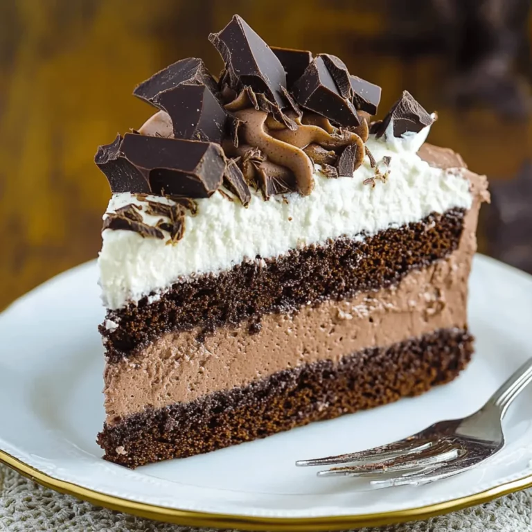 Decadent Triple-Layer Chocolate Mousse Cake