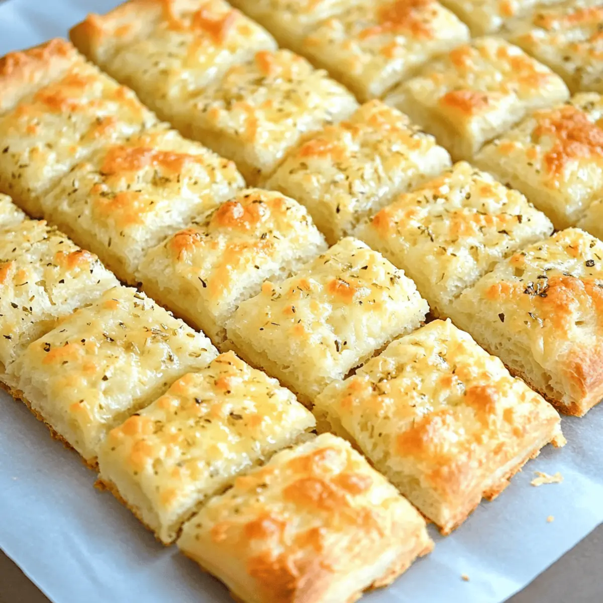 Easy Cheesy Garlic Breadsticks Recipe Ready in 20 Minutes