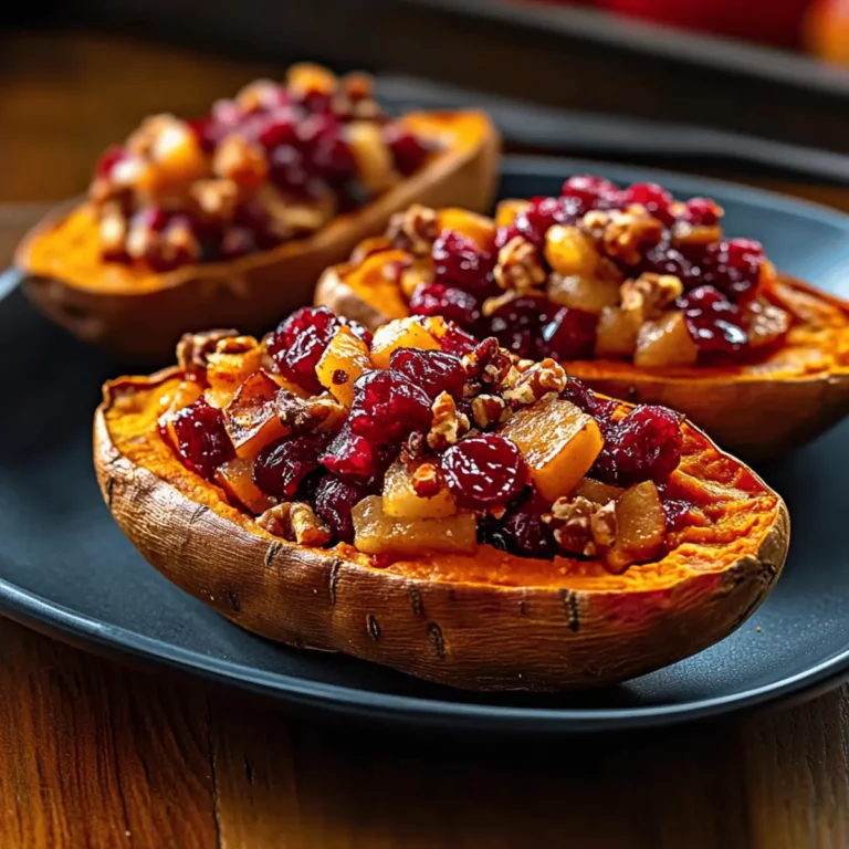 Irresistible Cranberry Apple Twice-Baked Sweet Potatoes