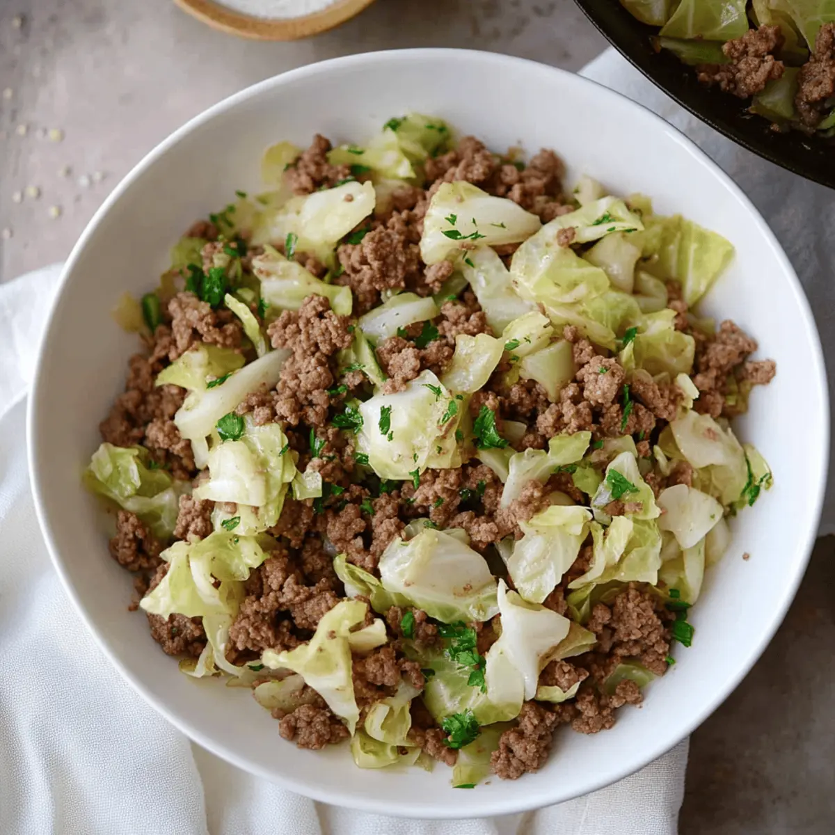 Delicious Ground Beef and Chopped Cabbage Skillet Recipe