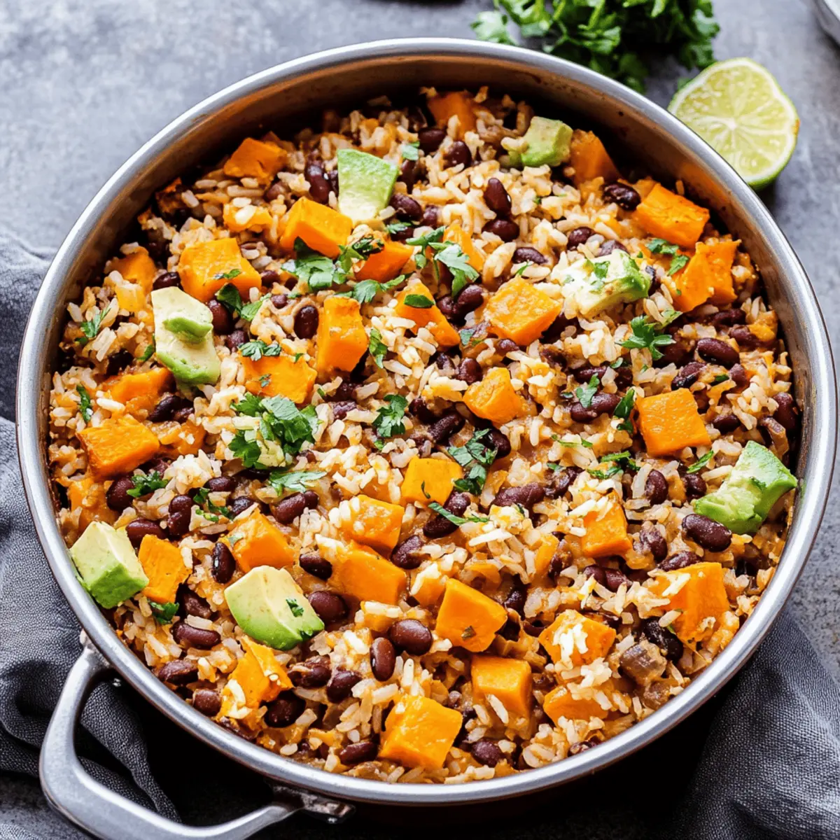 Rice and Bean Casserole with Sweet Potatoes