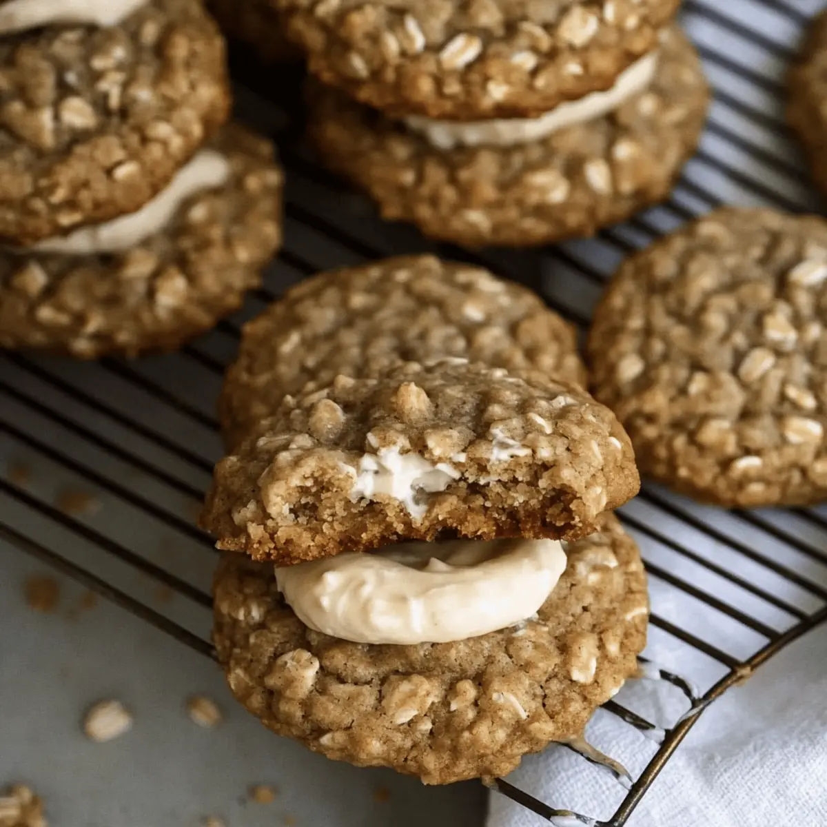 Chewy Brown Butter Chai Oatmeal Cookies with Cream Cheese Frosting