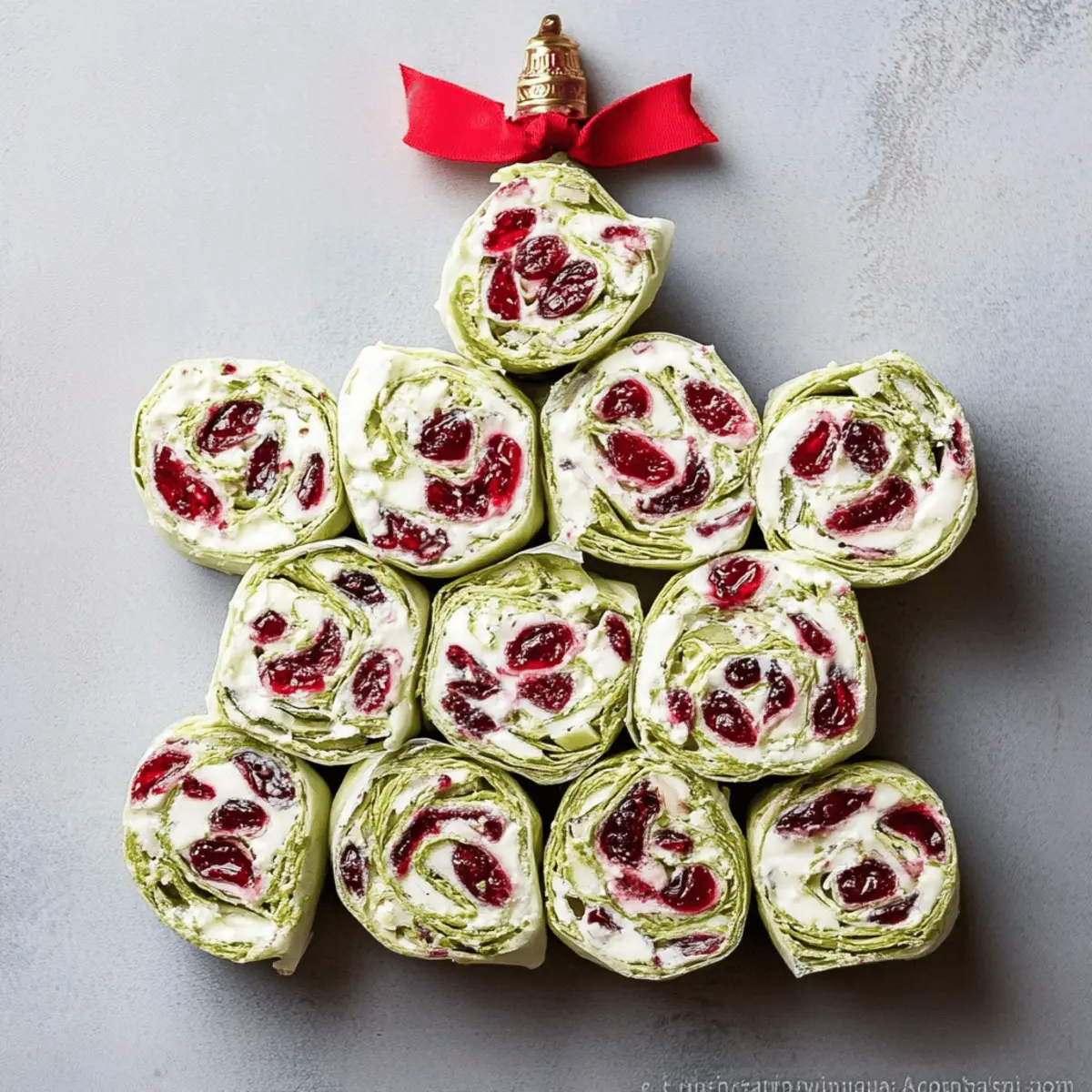 Festive Christmas Cranberry Roll Ups with Feta and Green Onions