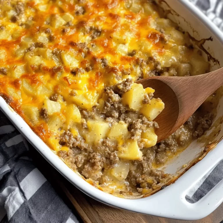 Cheesy Ground Beef & Potato Casserole