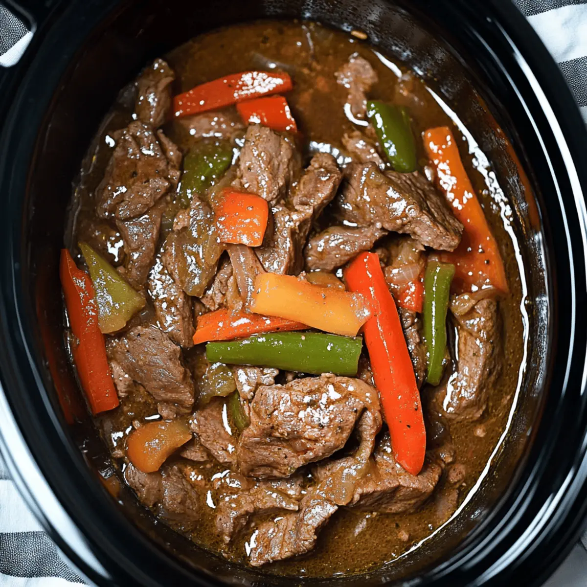 Pepper Steak in a Crock Pot