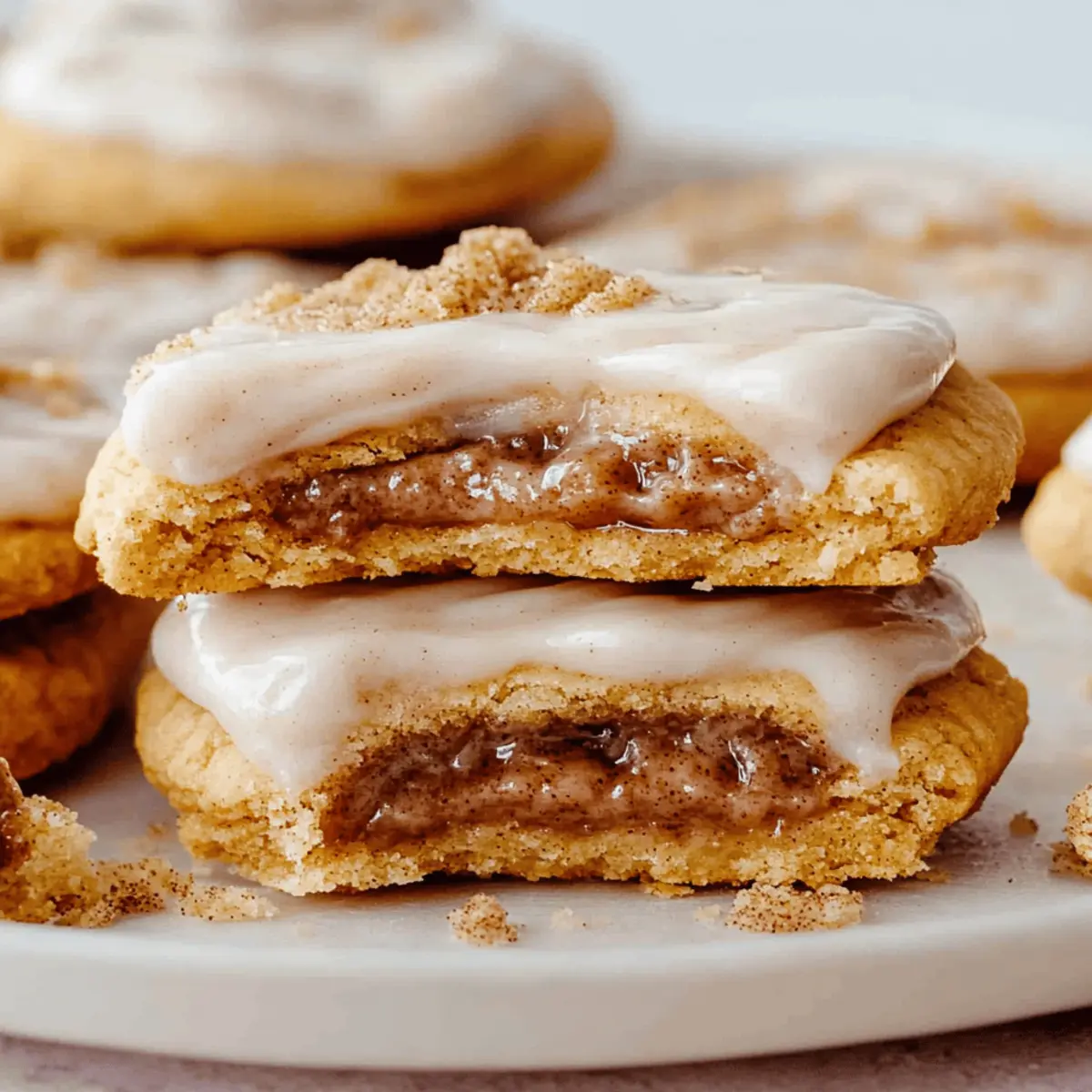 Cinnamon Poptart Cookies with Filling & Frosting