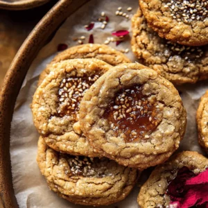 Buttery Honey Sesame Cookies