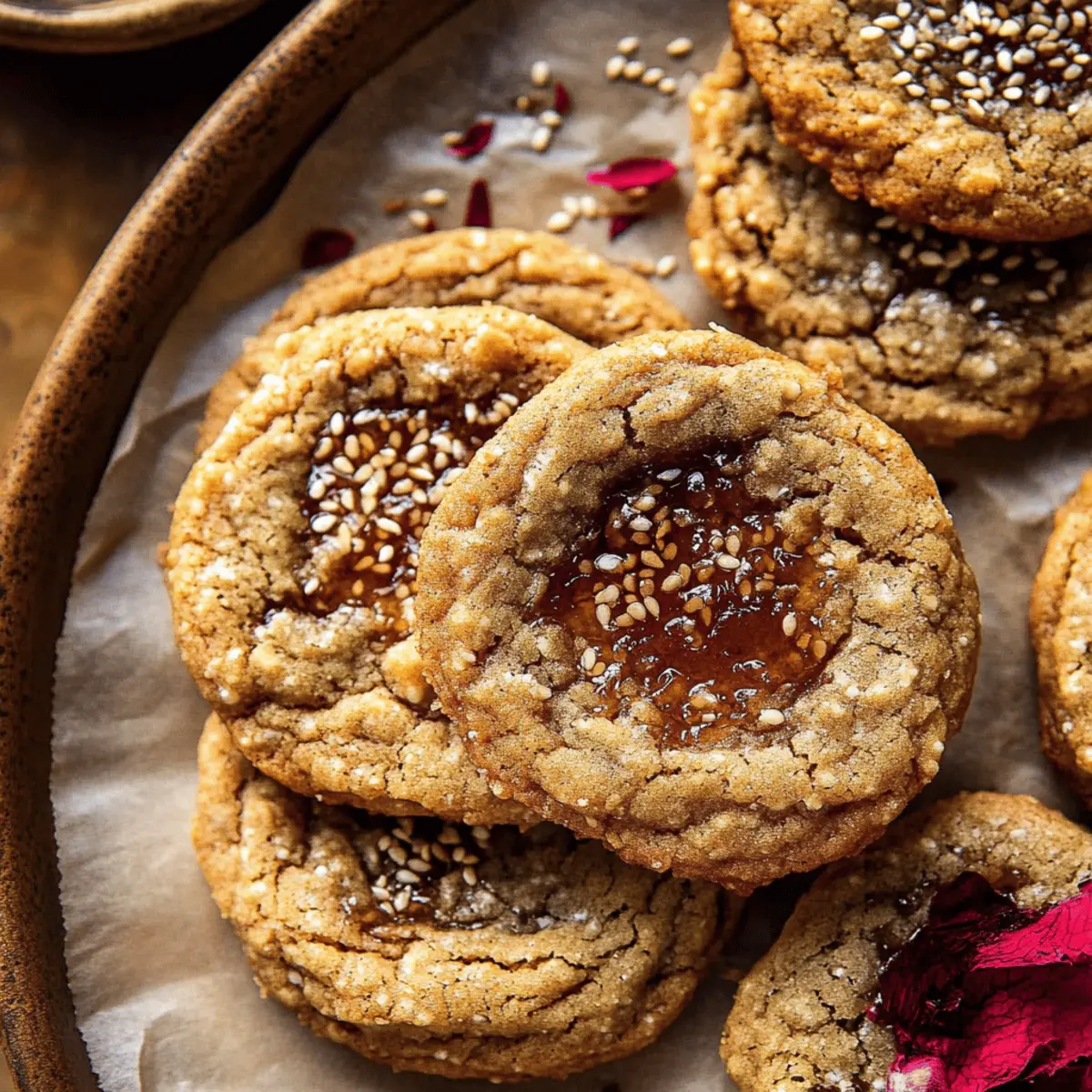Buttery Honey Sesame Cookies