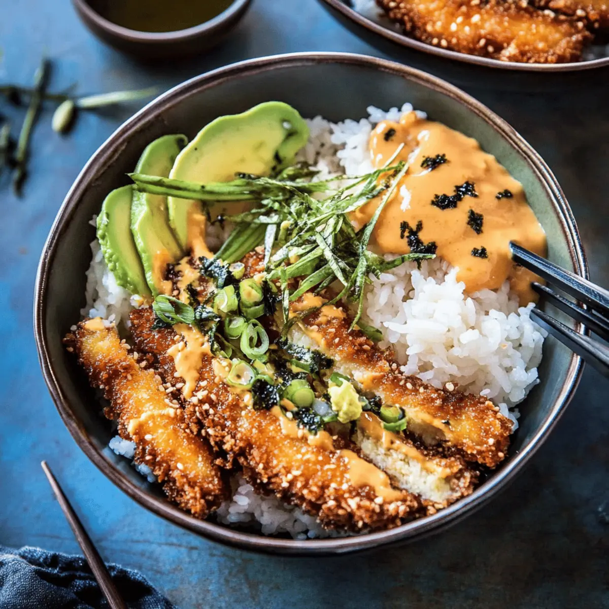 Deliciously Crispy Japanese Katsu Bowls with Spicy Mayo Drizzle