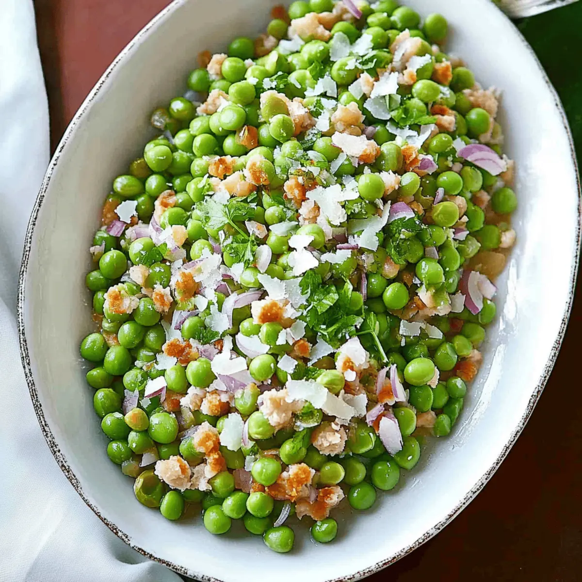 Delicious Parmesan Peas Side Dish for Thanksgiving Dinner