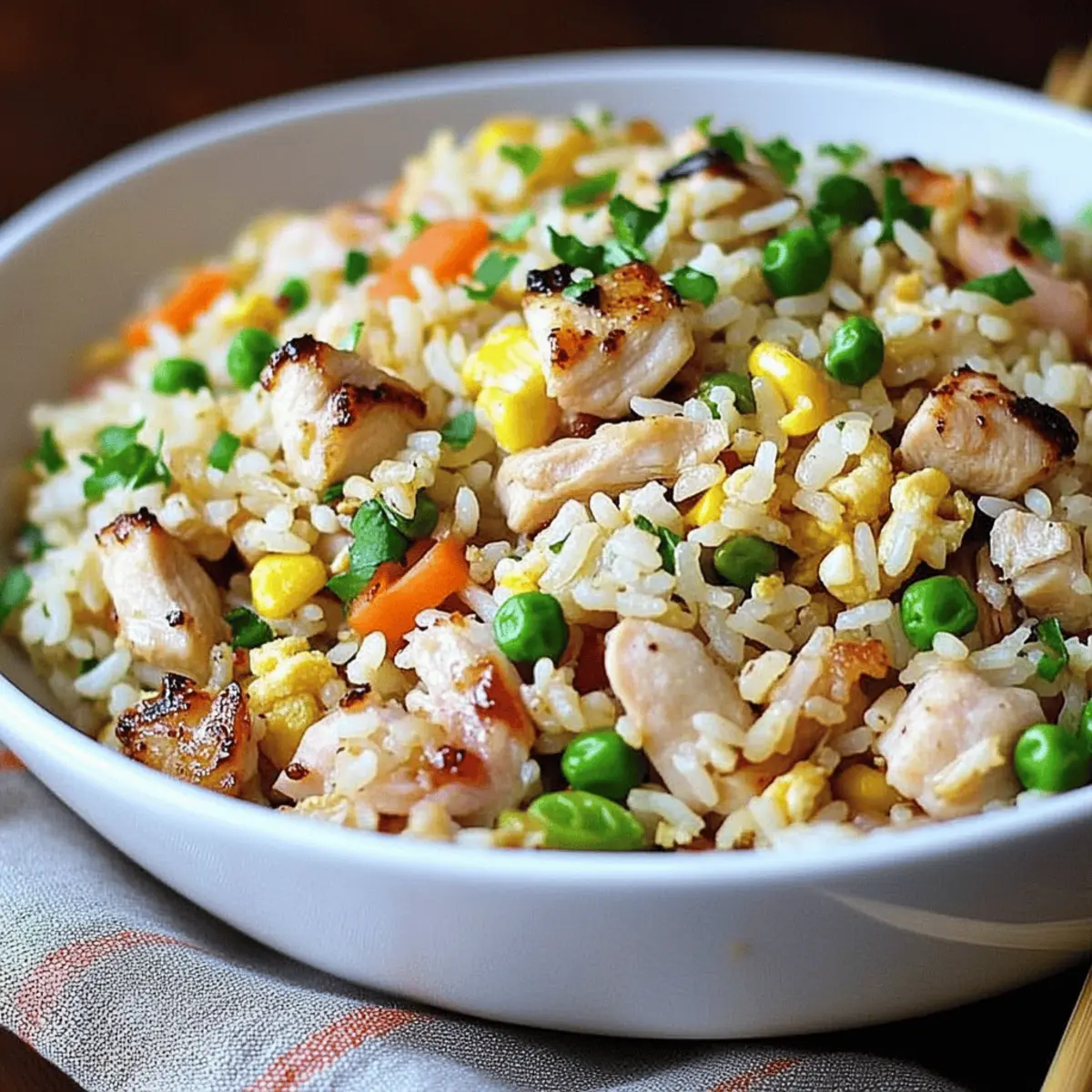Savory Japanese BBQ Chicken Fried Rice Extravaganza with Shrimp