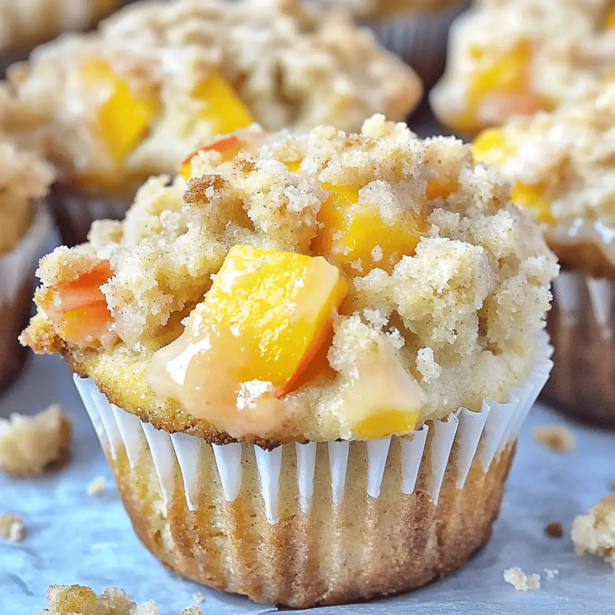 Delicious Easy Peach Crumb Topping Muffins for Your Morning Treats