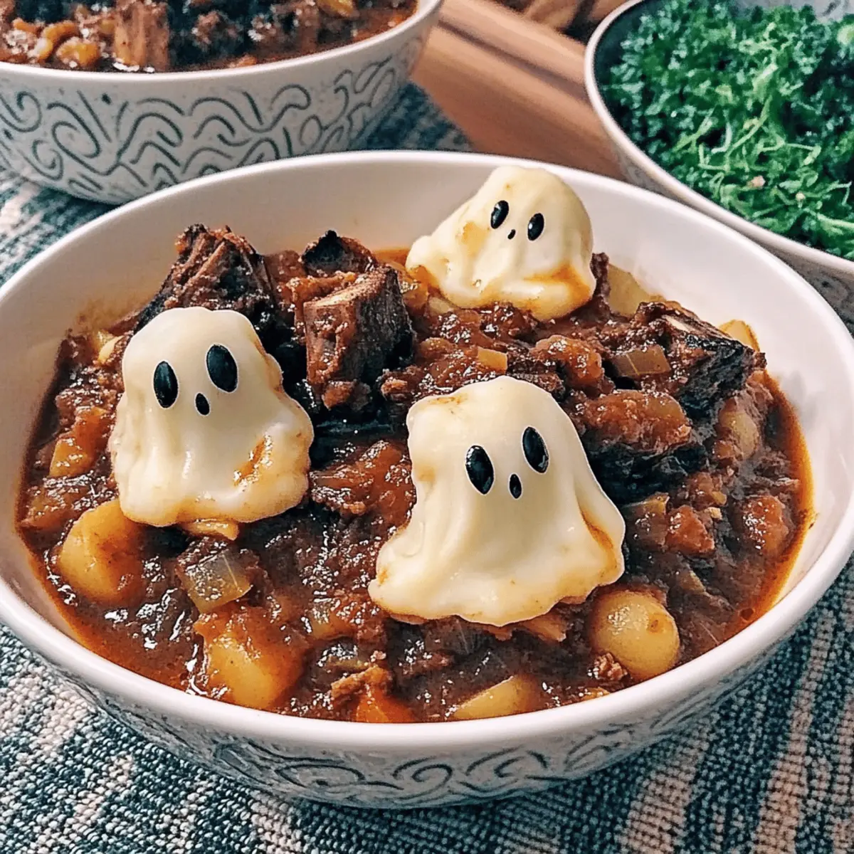 Short Rib Stew With Potato Ghosts Perfect for a Spooky Dinner
