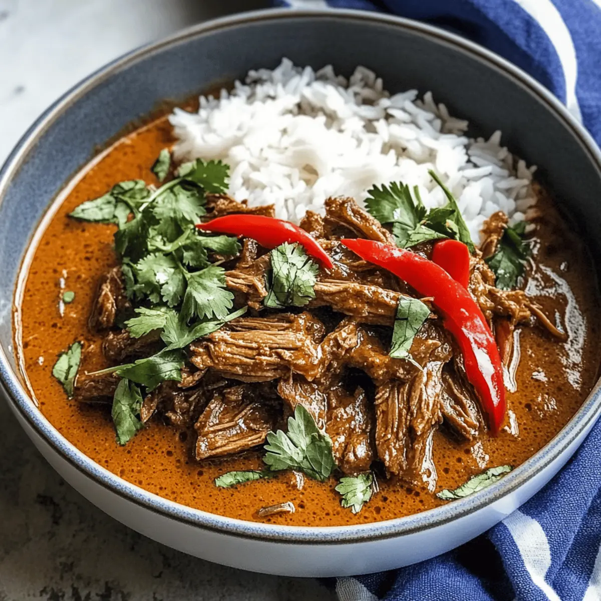 Coconut Red Curry Drip Beef Recipe for Deliciously Tender Flavor