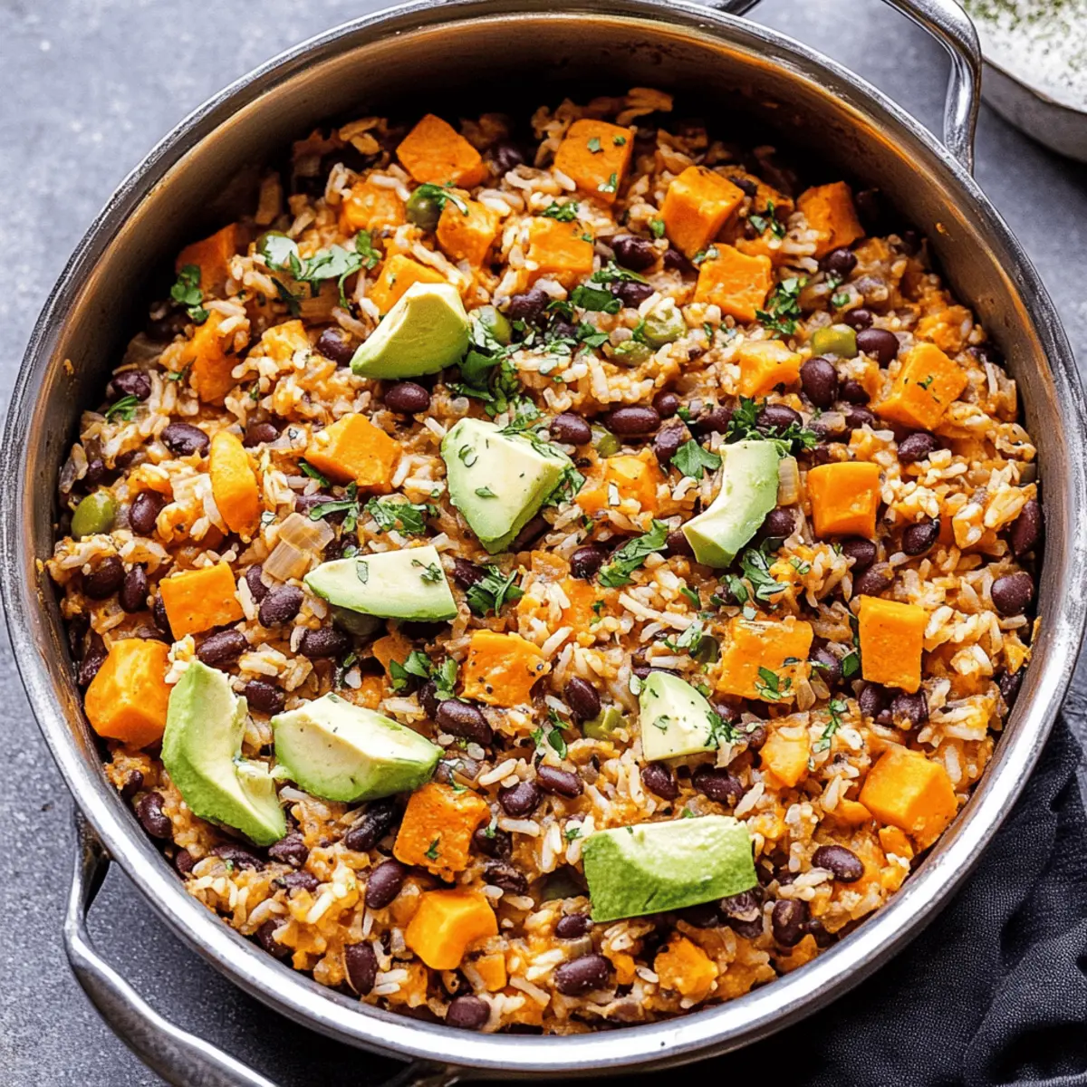 Savory Rice and Bean Casserole with Sweet Potatoes Recipe