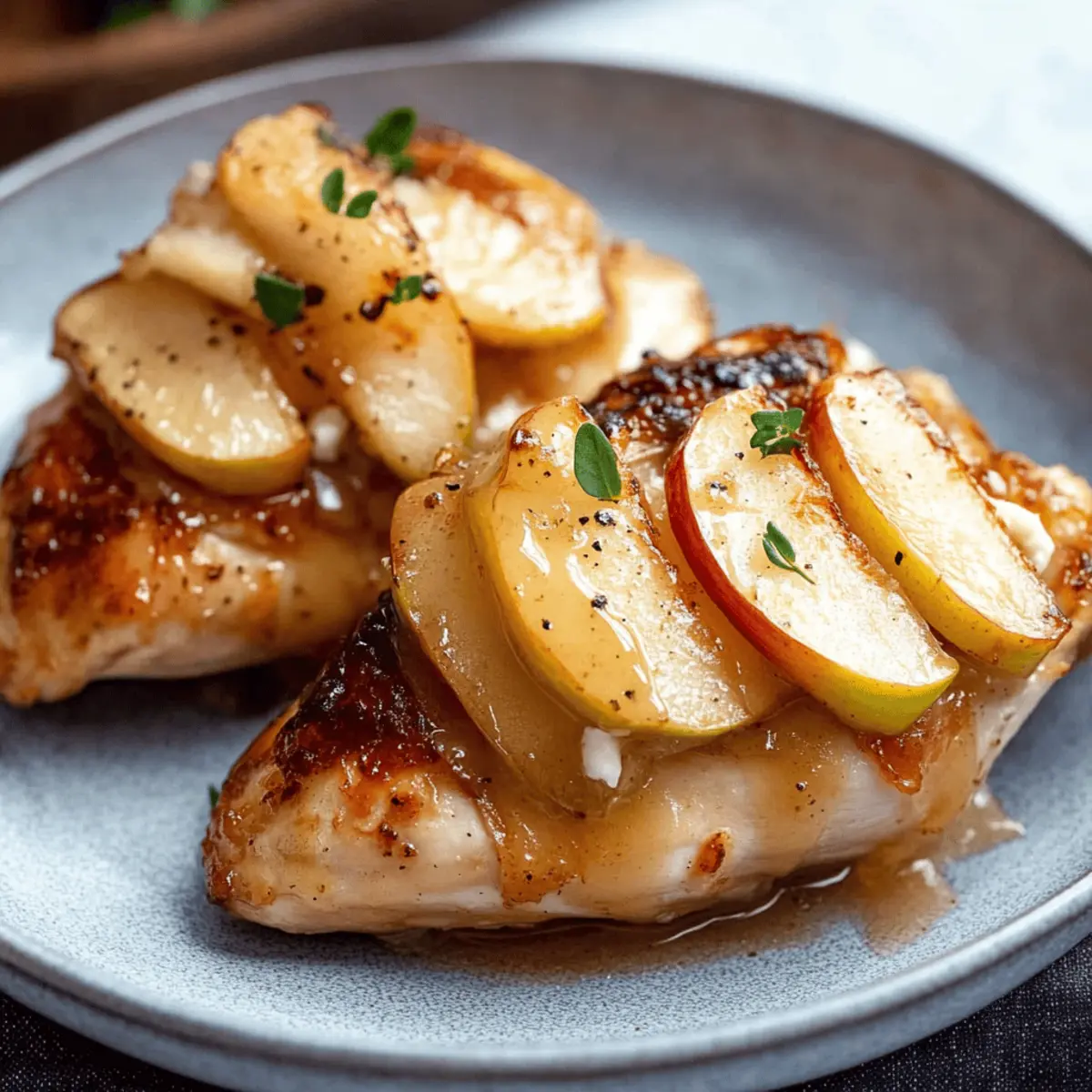 Maple Glazed Apple and Brie Stuffed Chicken