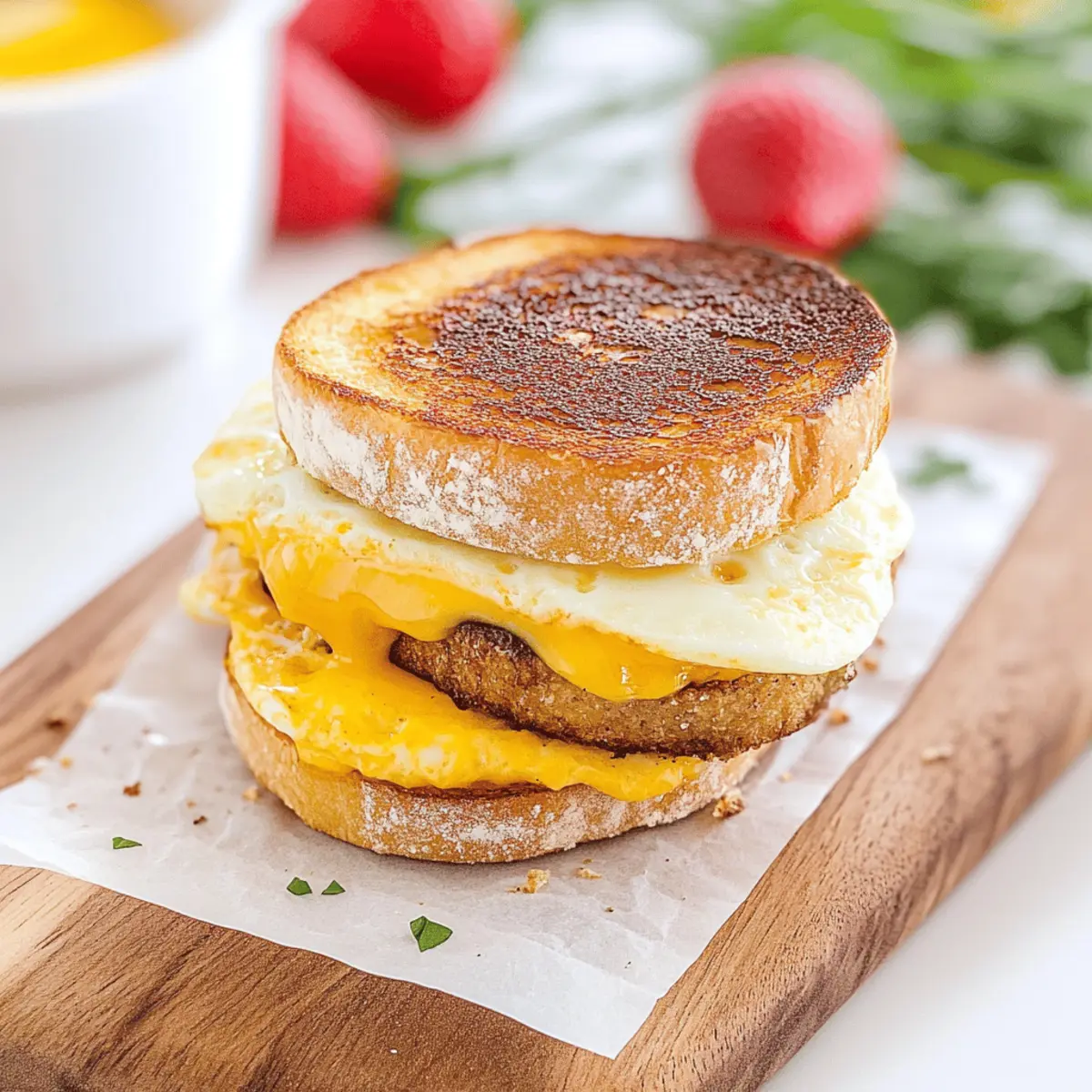 Air Fryer Egg and Cheese Toast