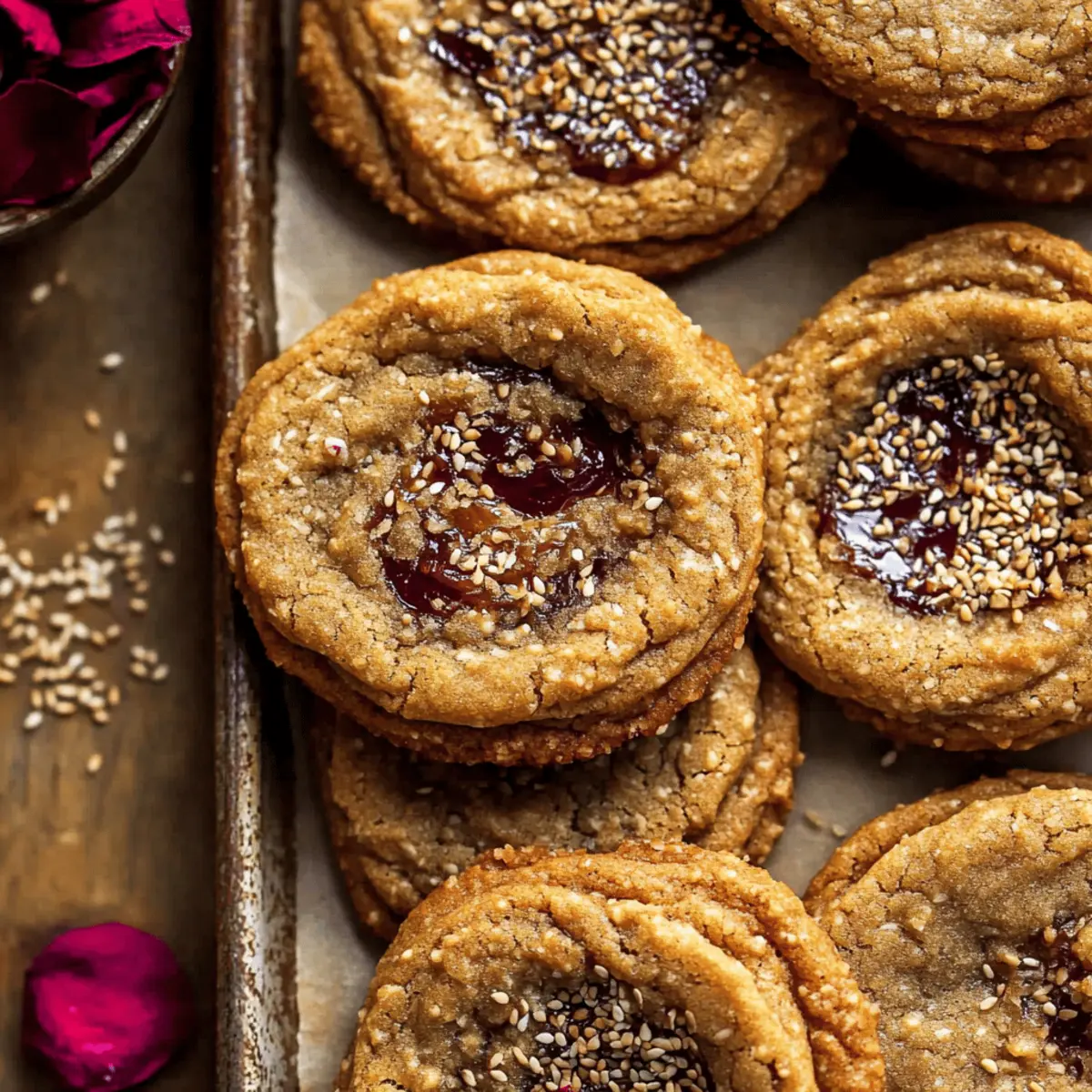 Buttery Honey Sesame Cookies with Chocolate Chunks Recipe