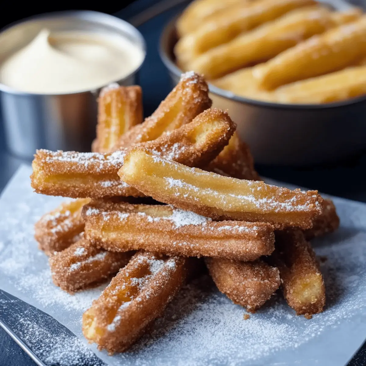 Easy Baked Churro Bites Recipe with Chocolate and Coconut Dip