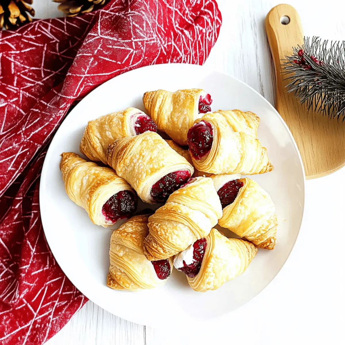 Cranberry Cream Cheese Crescent Bites