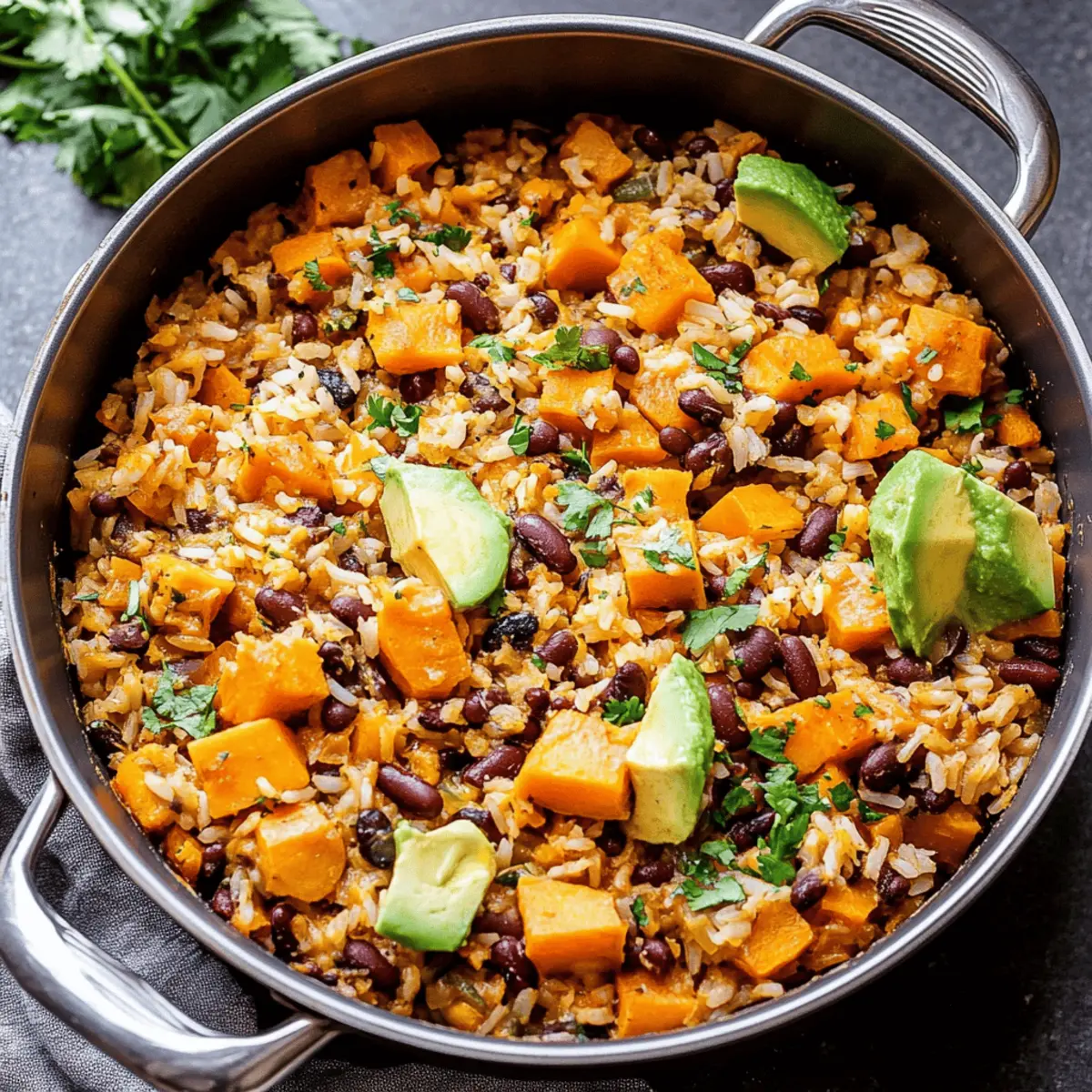 Delicious Rice and Bean Casserole with Sweet Potatoes Recipe