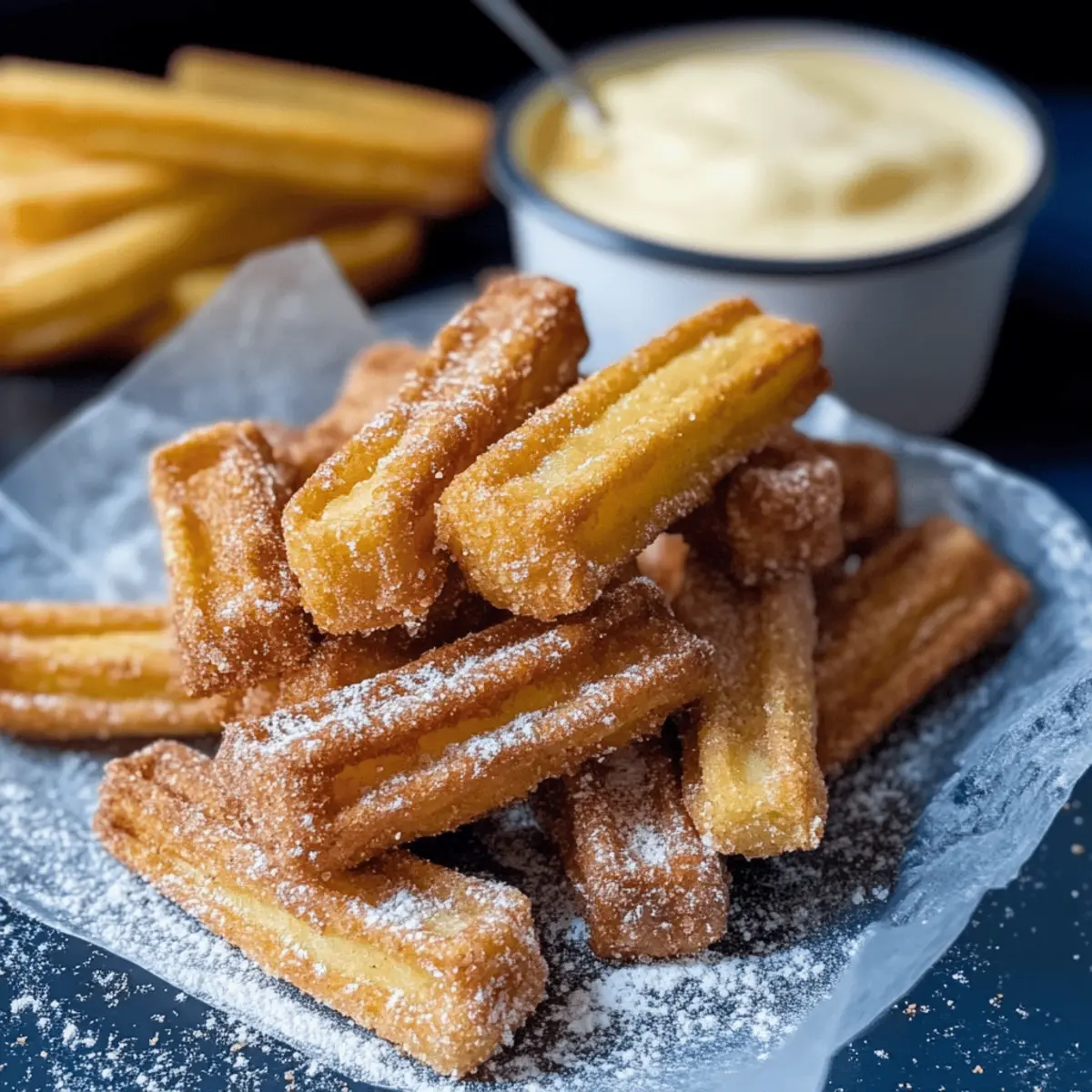 Easy Baked Churro Bites Recipe with Chocolate and Coconut Dip