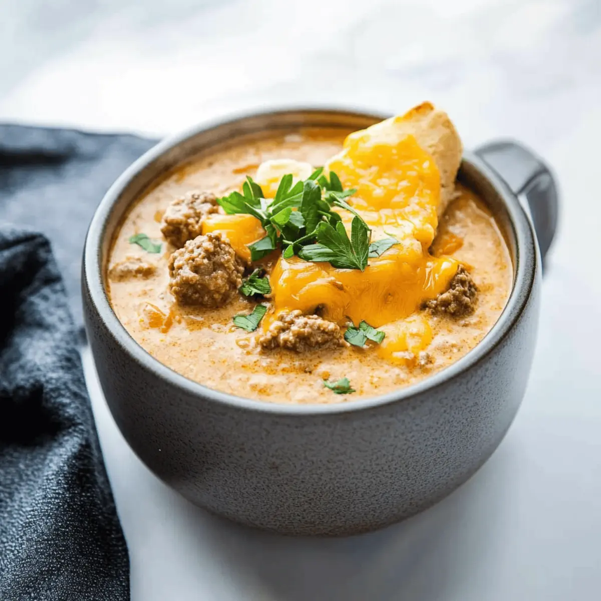 Easy Crockpot Cheeseburger Soup Recipe for Cozy Family Dinners