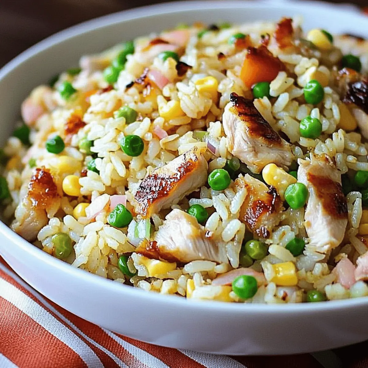 Savory Japanese BBQ Chicken Fried Rice Extravaganza with Shrimp