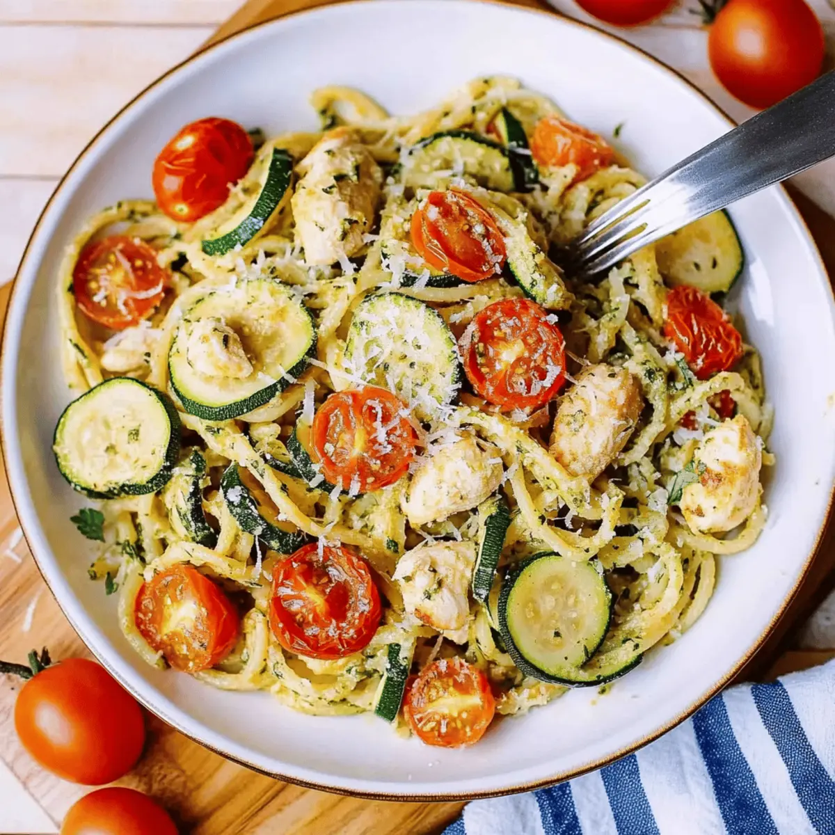 Delicious Parmesan Zucchini Tomato Chicken Spaghetti Recipe