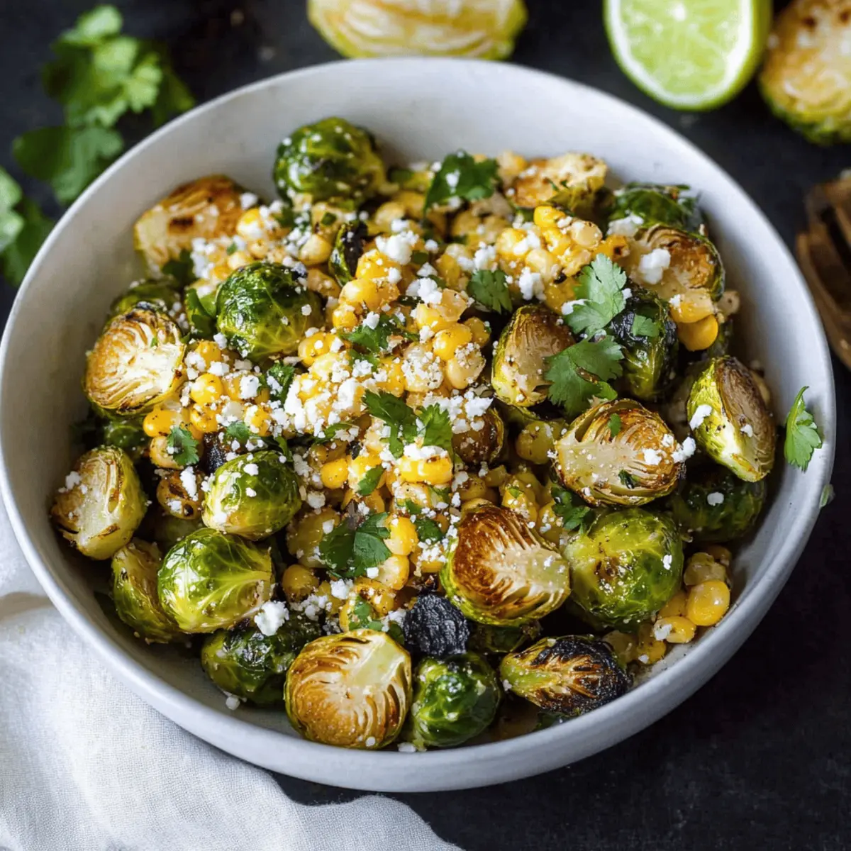 Mexican Street Corn Brussels Sprouts
