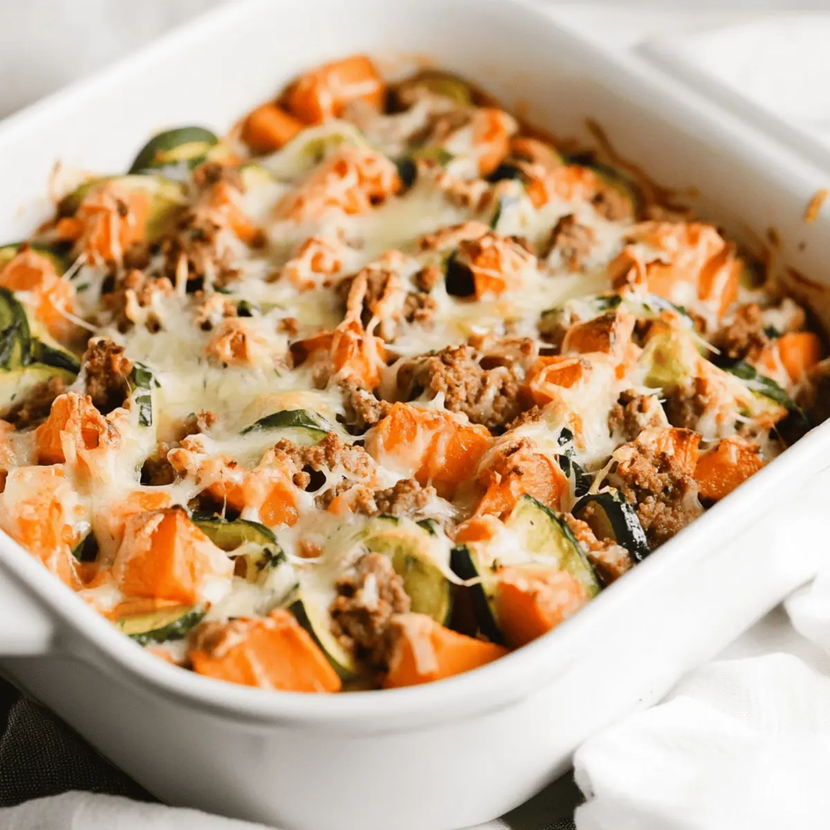 Sweet Potato and Ground Turkey Bake